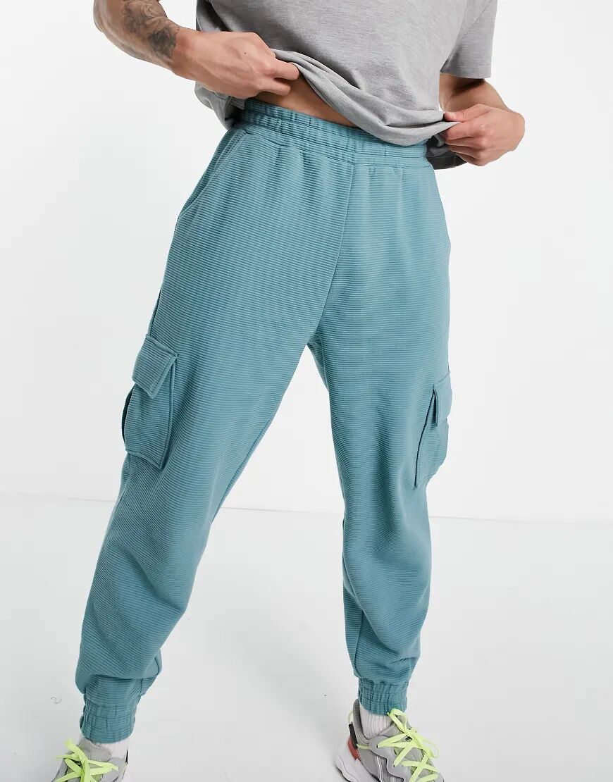 ASOS DESIGN co-ord oversized jogger in blue rib  Blue