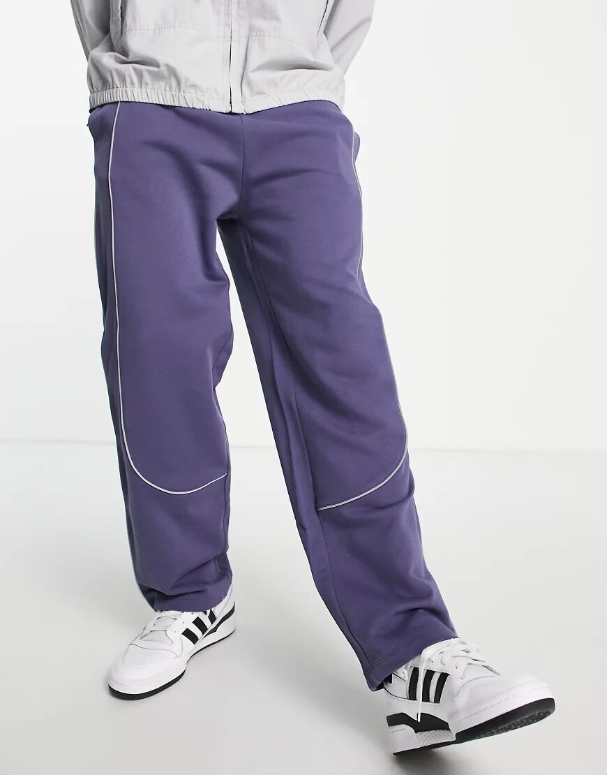 ASOS DESIGN co-ord oversized joggers with reflective piping in blue  Blue