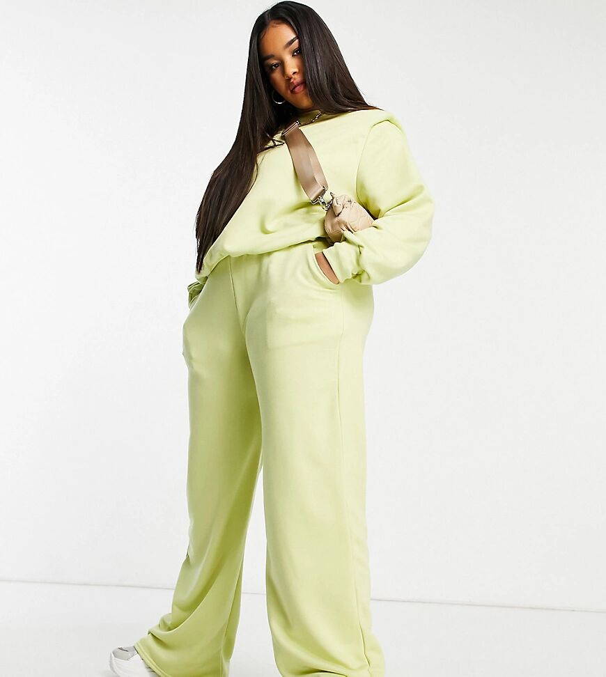 ASOS Curve ASOS DESIGN Curve co-ord oversized joggers in pistachio-Green  Green
