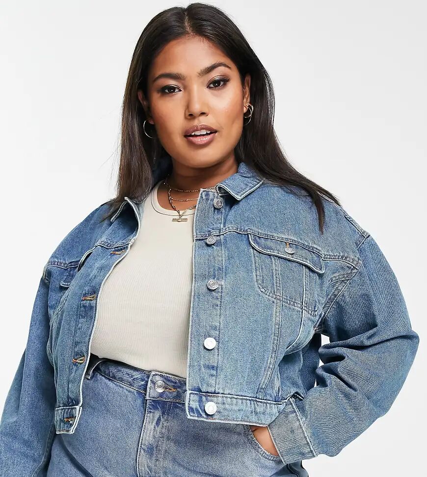 ASOS Curve ASOS DESIGN Curve 'original' denim jacket in midwash-Blue  Blue