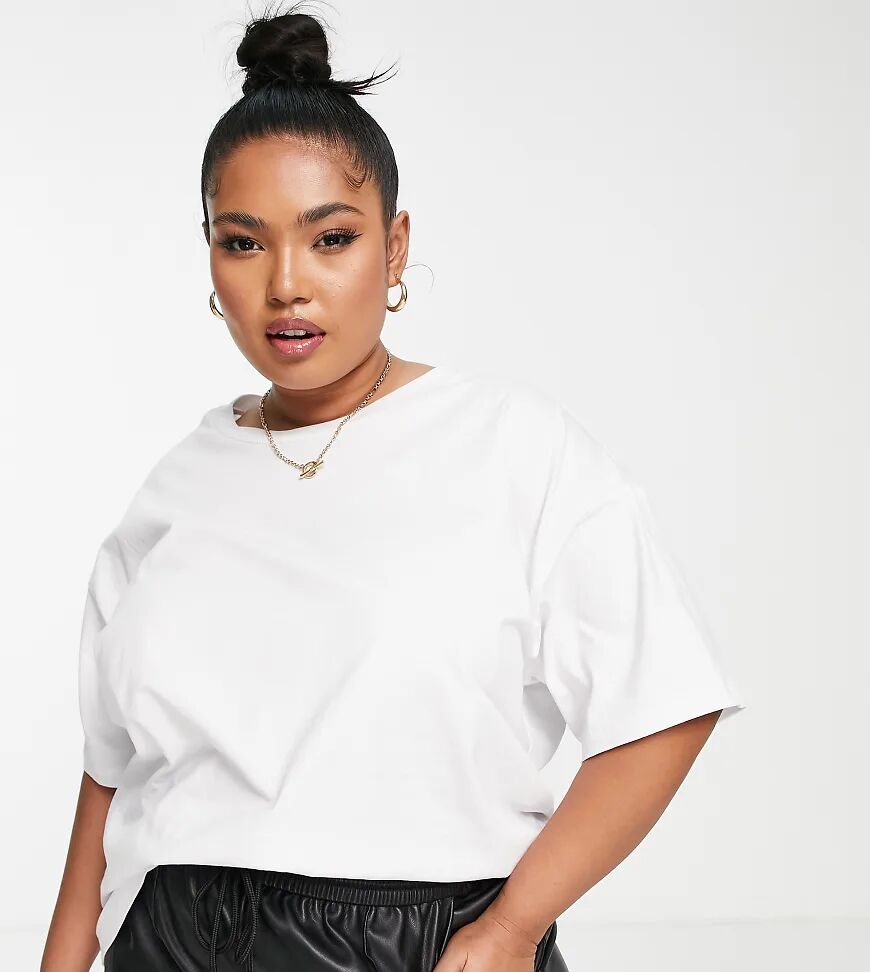 ASOS Curve ASOS DESIGN Curve ultimate oversized t-shirt in white  White