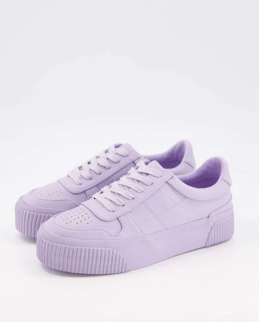 ASOS DESIGN Dekko lace up trainers in lilac-Purple  Purple