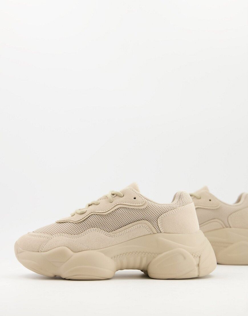 ASOS DESIGN Divine chunky trainers in taupe-Neutral  Neutral