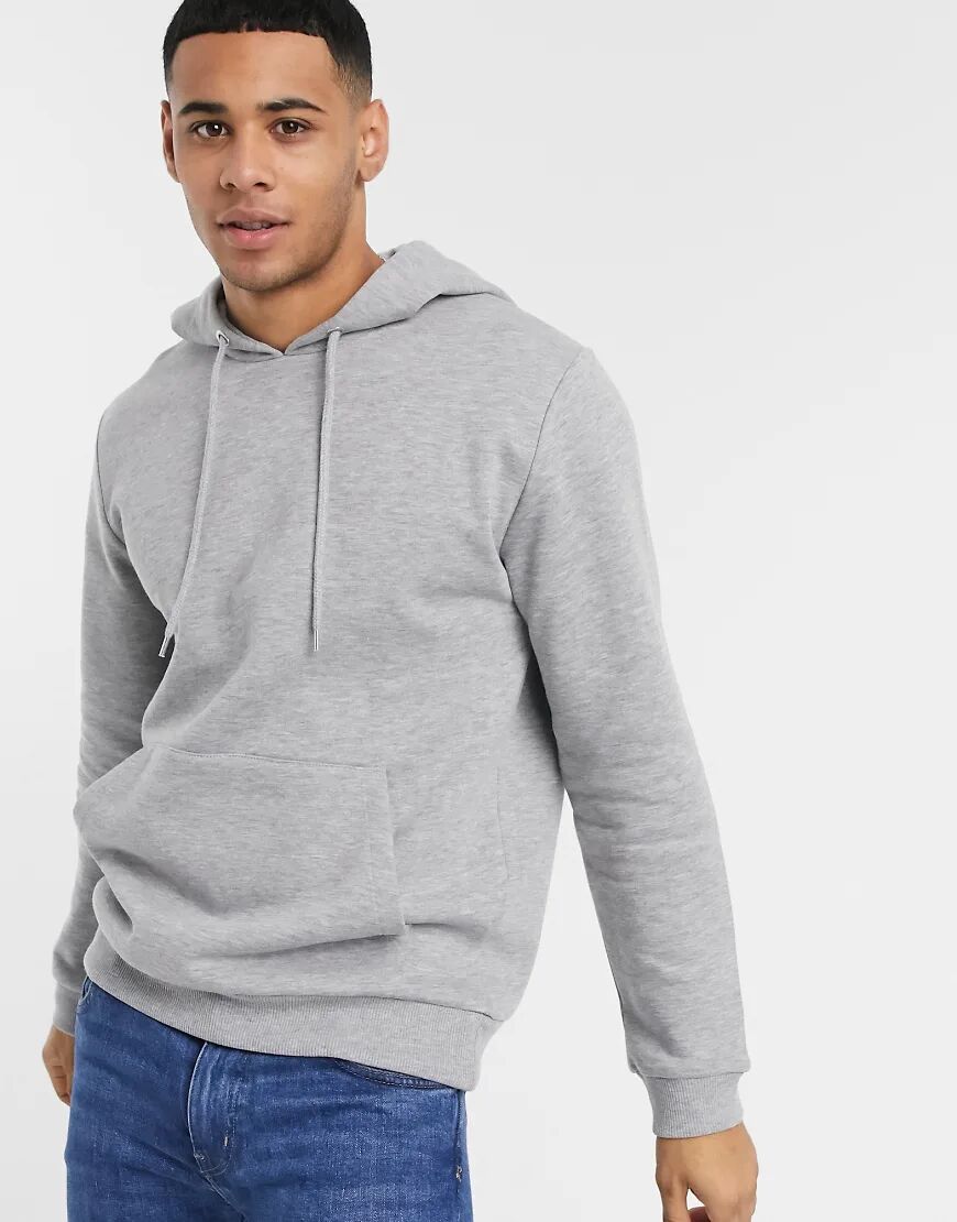 ASOS DESIGN hoodie in grey marl  Grey