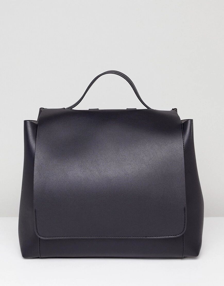 ASOS DESIGN large minimal backpack-Black  Black