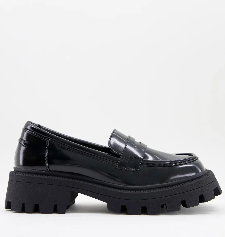 ASOS DESIGN Mulled chunky loafer in black  Black