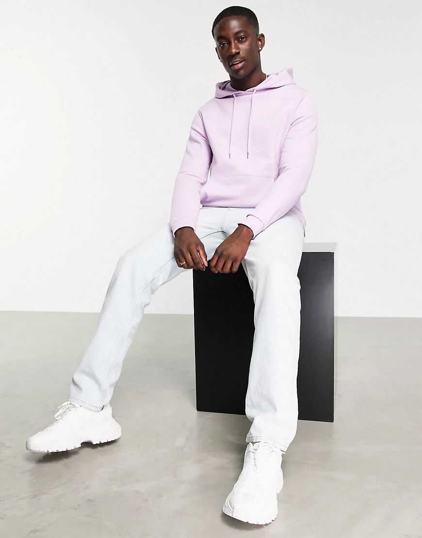 ASOS DESIGN organic hoodie in pastel purple  Purple