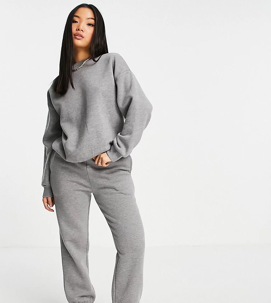 ASOS Petite ASOS DESIGN Petite tracksuit ultimate sweat / jogger in charcoal-Grey  Grey