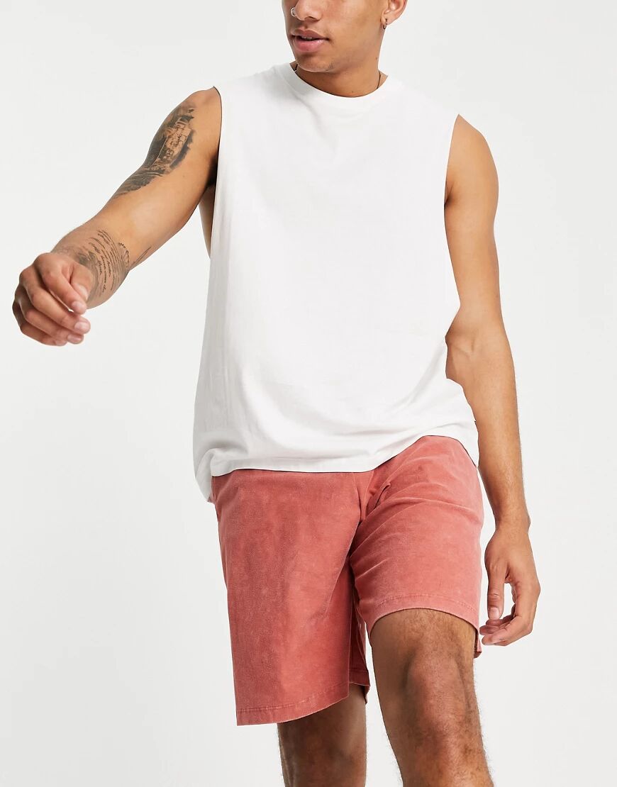 ASOS DESIGN relaxed lounge shorts in washed pink  Pink