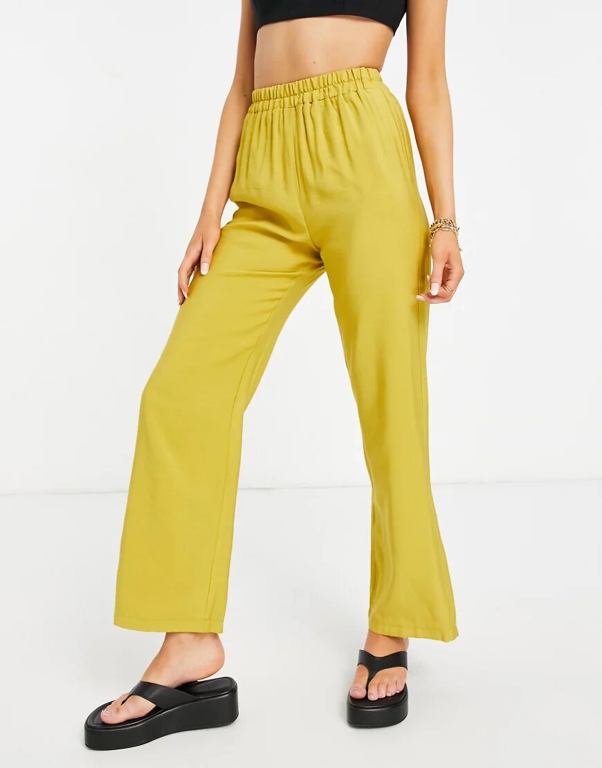 ASOS DESIGN relaxed suit jogger in chartreuse-Yellow  Yellow