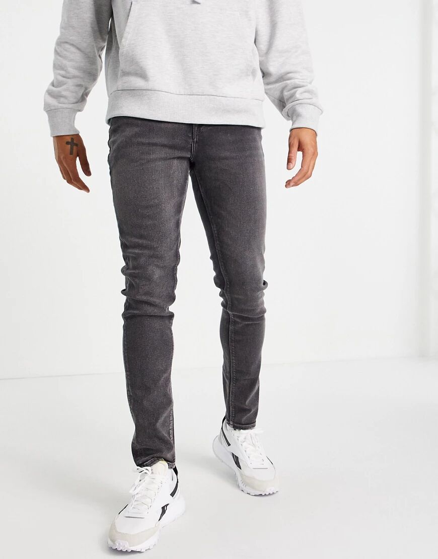ASOS DESIGN skinny jeans in washed black-Grey  Grey
