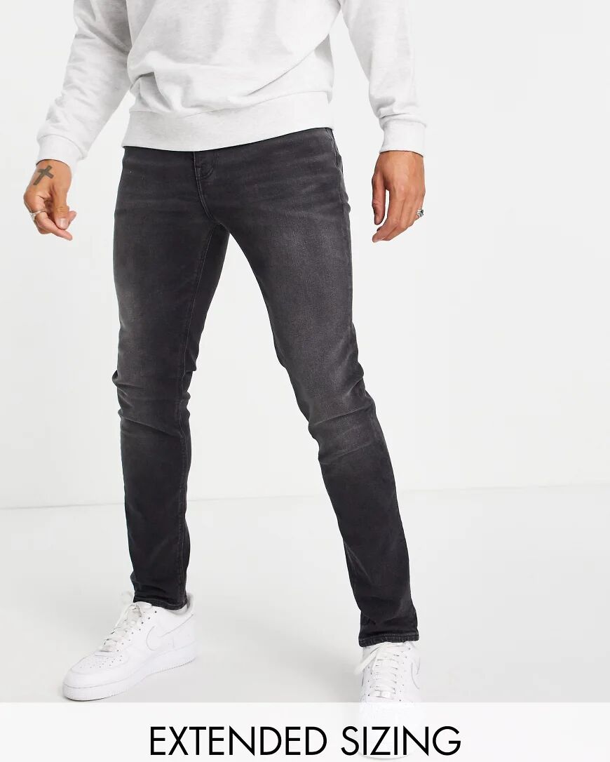 ASOS DESIGN skinny jeans in washed black  Black