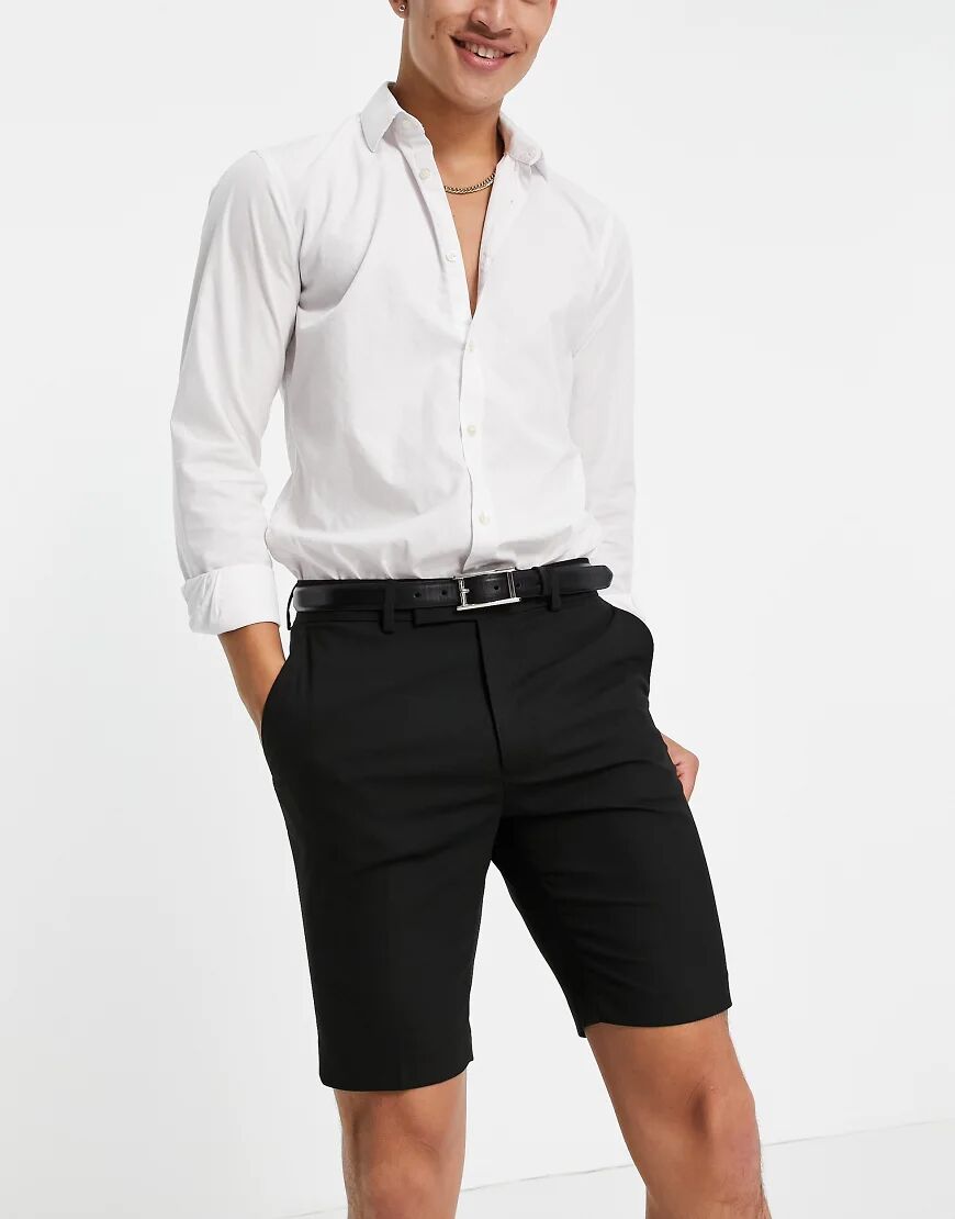 ASOS DESIGN slim shorts in black  Black