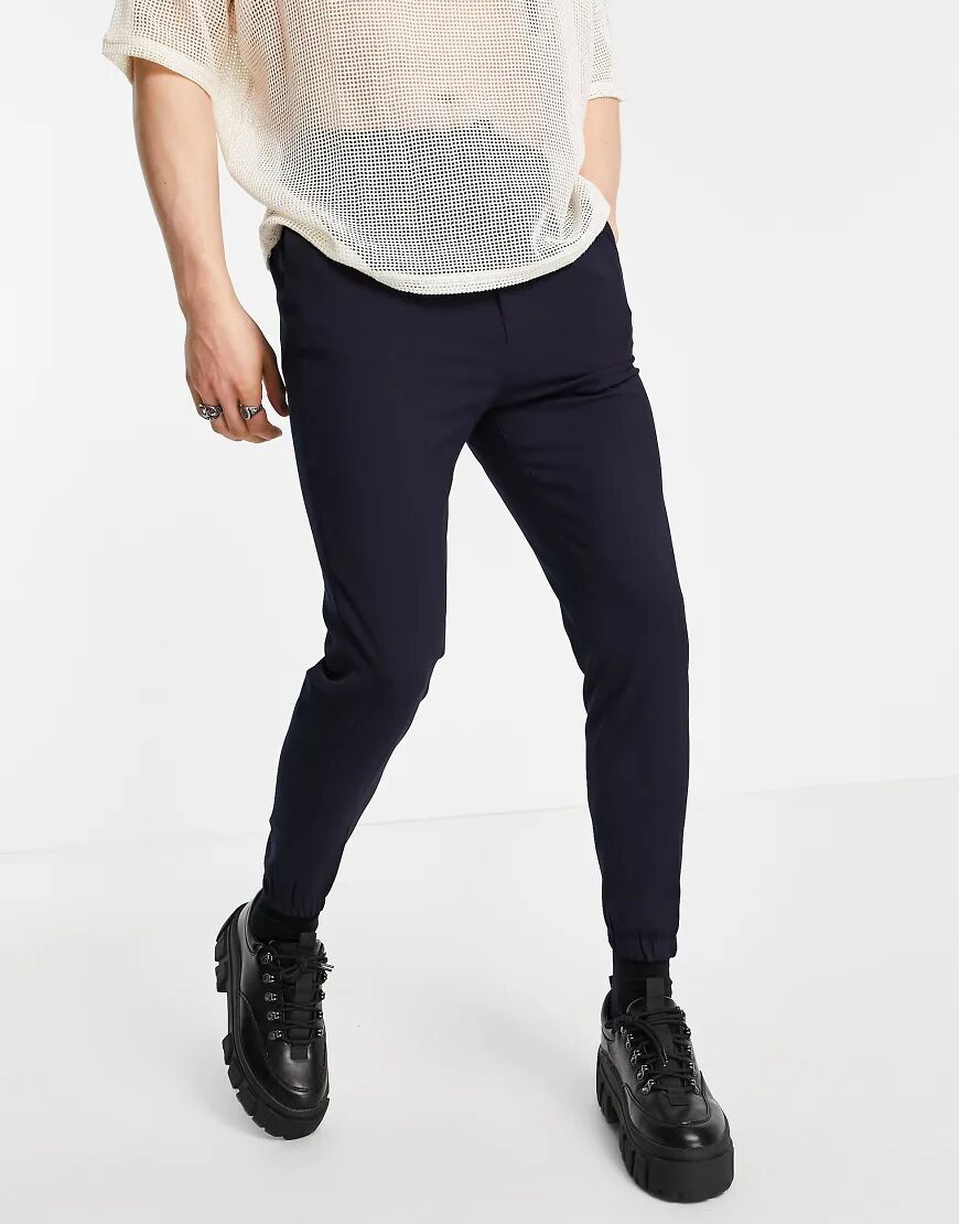 ASOS DESIGN super skinny smart jogger in navy  Navy