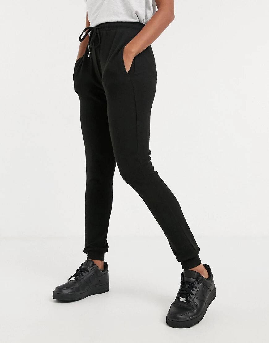 ASOS DESIGN supersoft slim leg jogger in black  Black