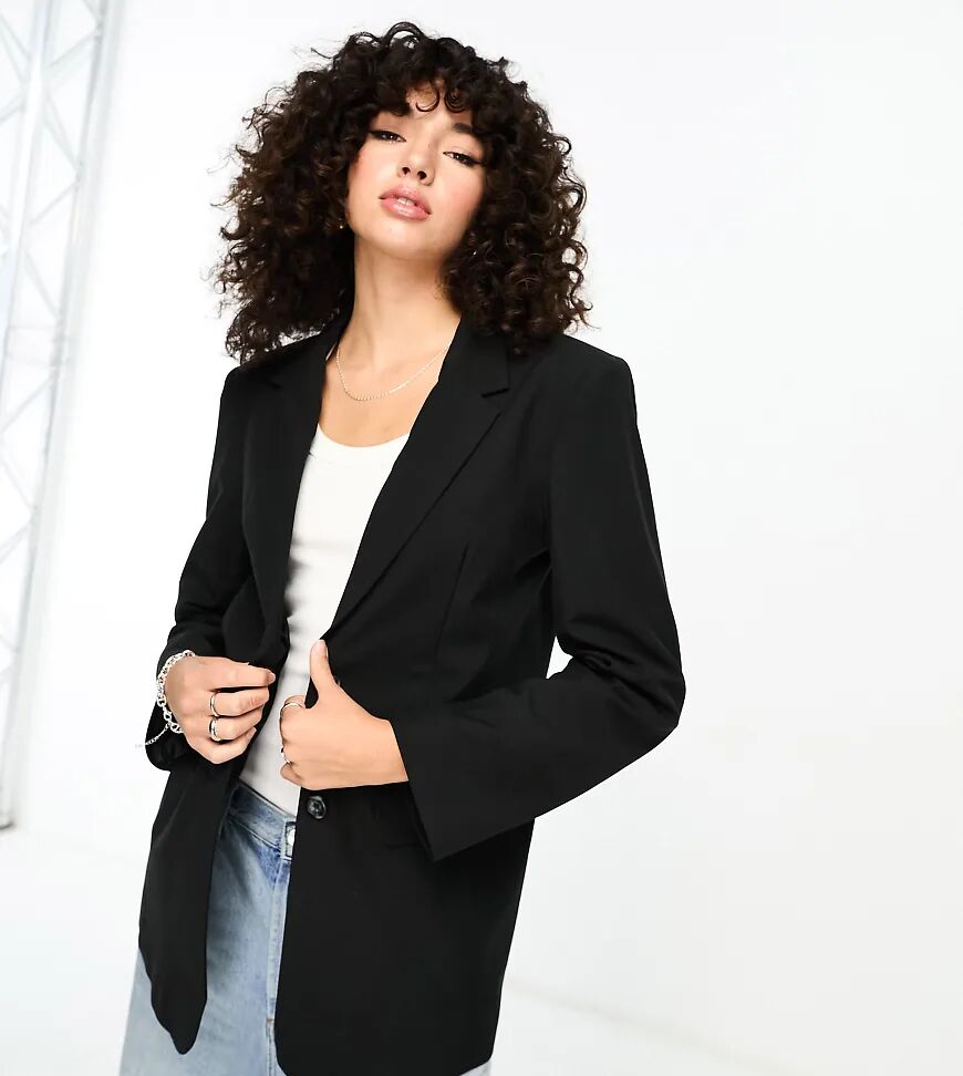 ASOS Tall ASOS DESIGN Tall Mix & Match slim boy blazer in black  Black