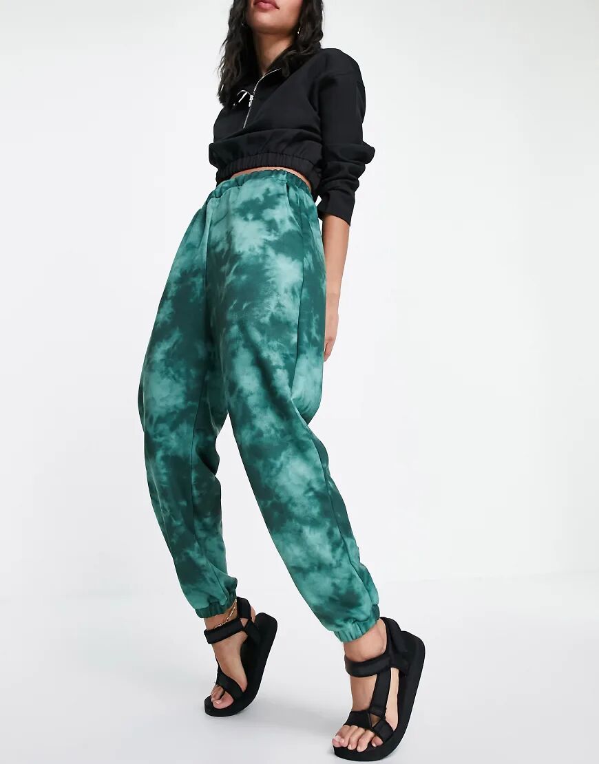 ASOS DESIGN tie dye jogger in green  Green