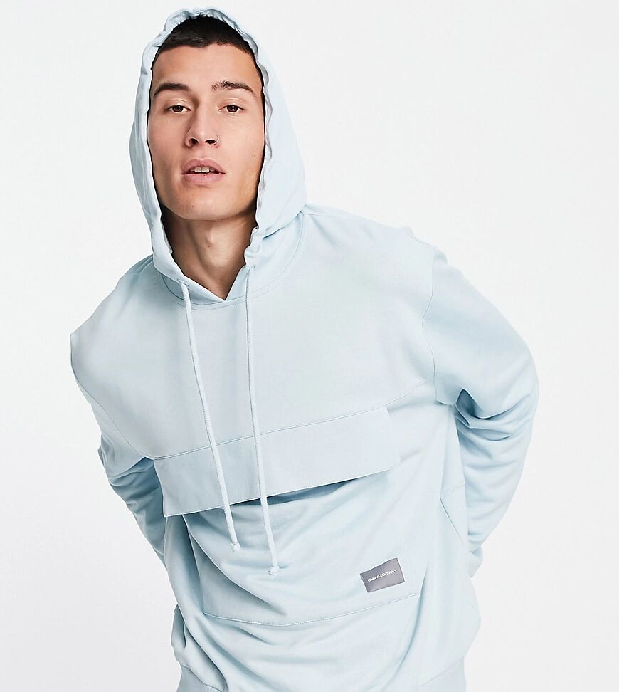 ASOS Unrvlld Spply co-ord relaxed hoodie with logo print and front pocket in blue  Blue