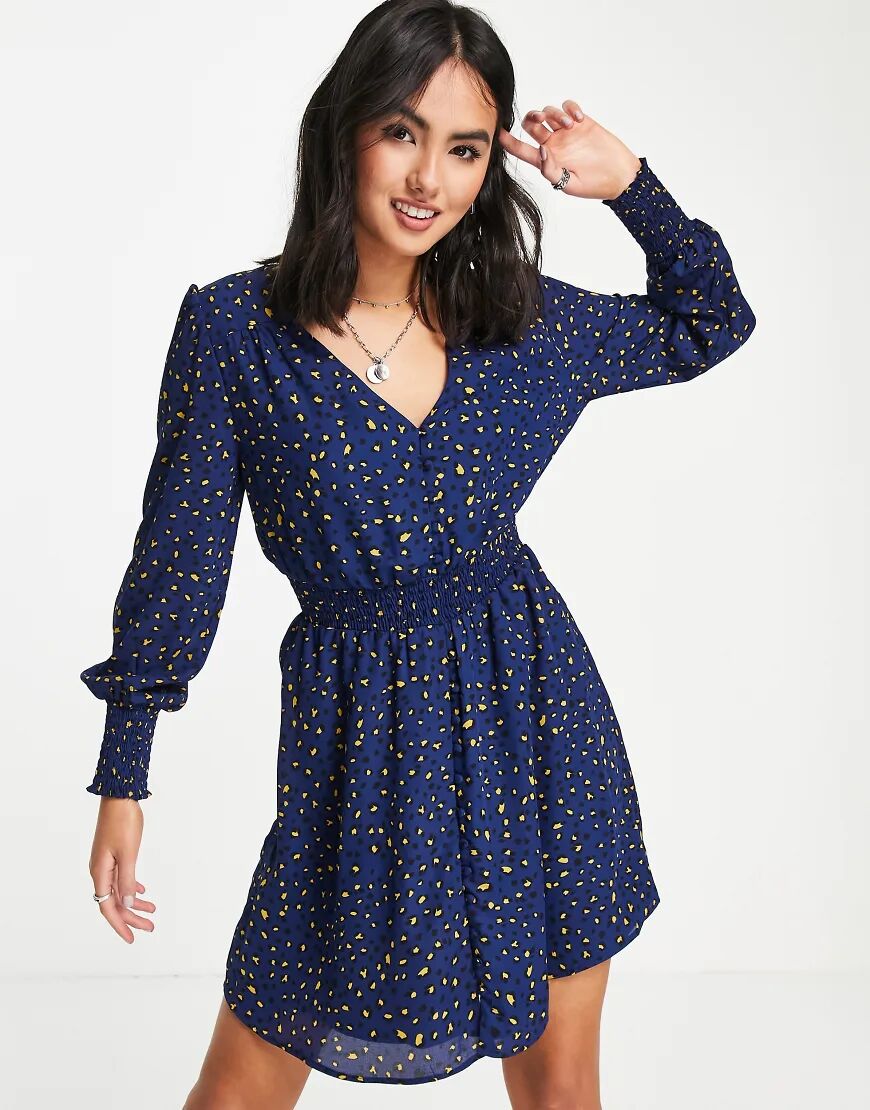 BB Dakota cheetah pray love dress in blue  Blue