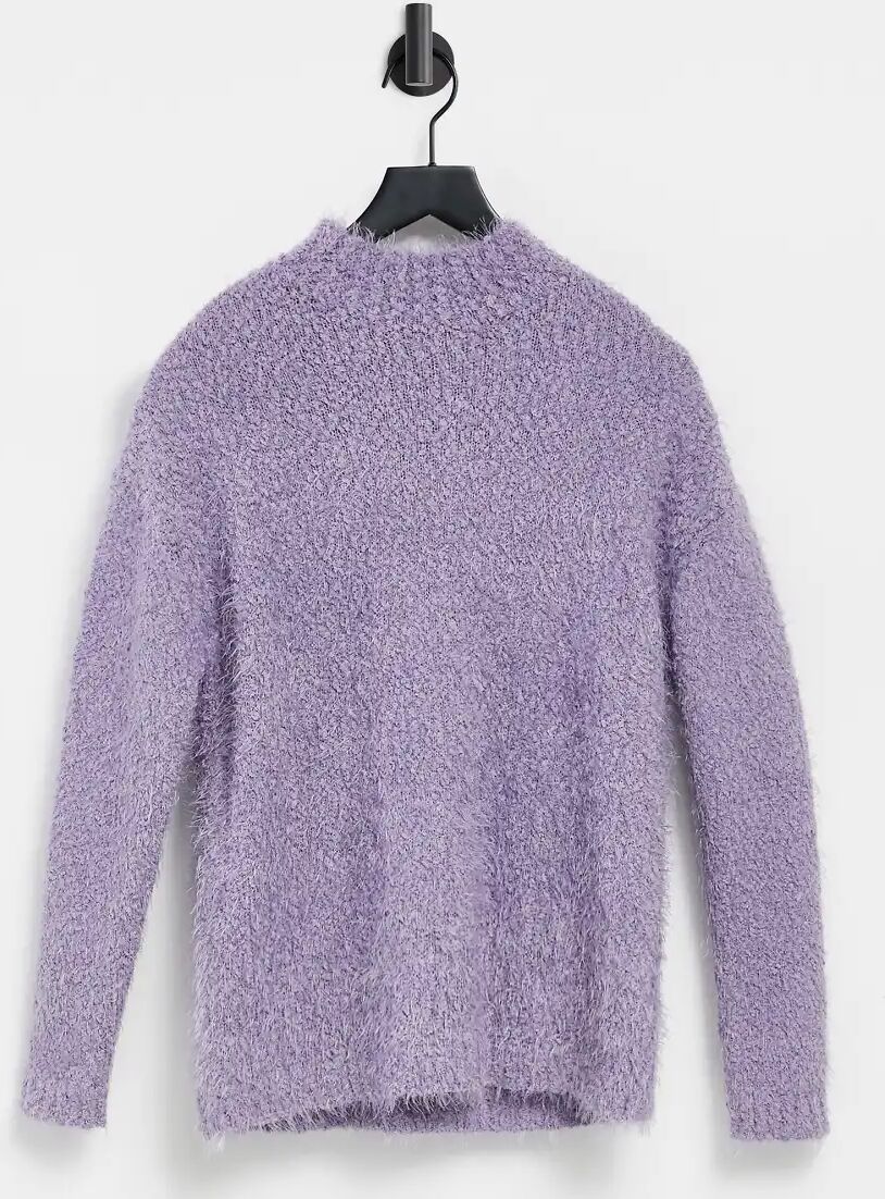 BB Dakota flunnel neck sweater in lilac-Purple  Purple