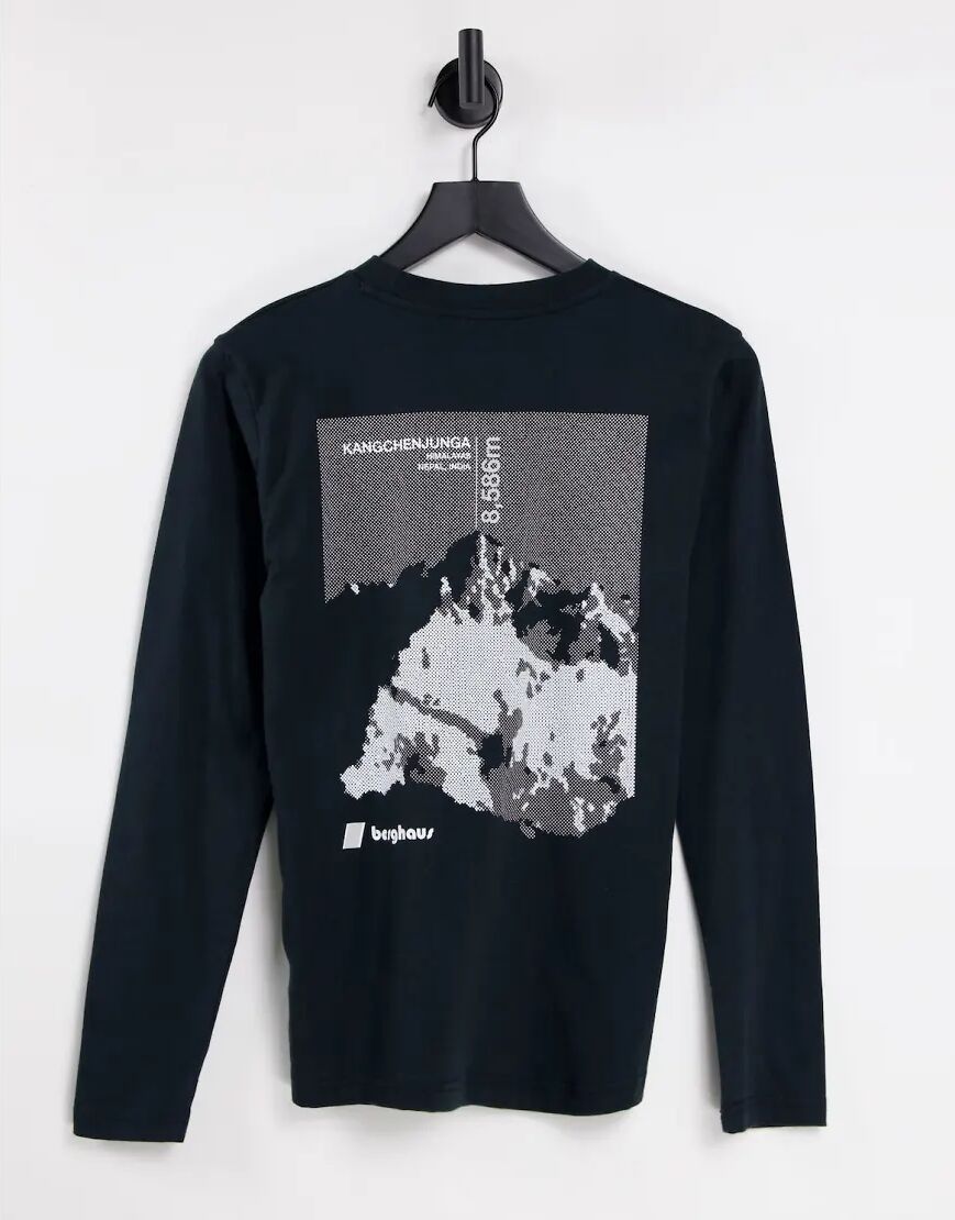 Berghaus Kanchenjunga long sleeve t-shirt in black  Black