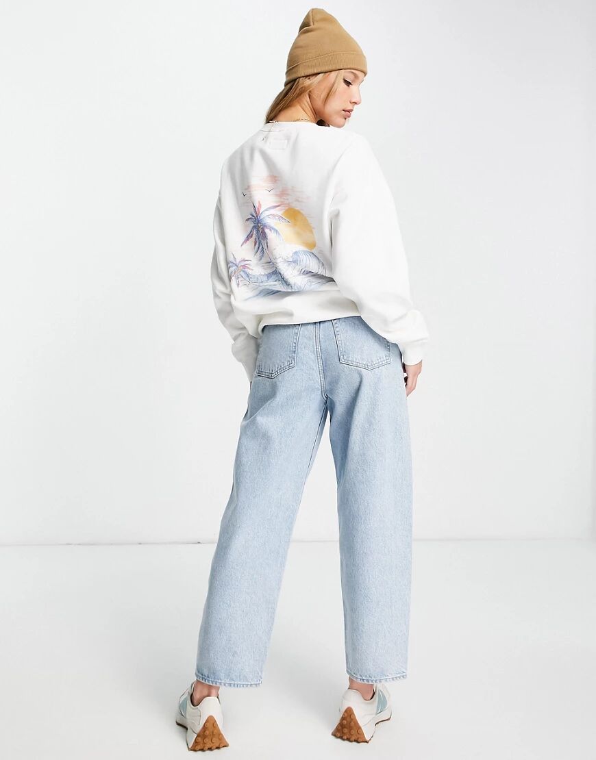 Billabong Wayward oversized sweatshirt in white  White