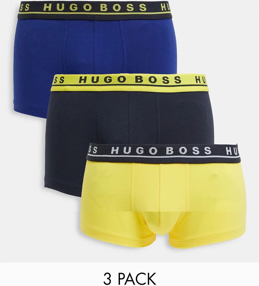 BOSS Bodywear 3 pack trunks in navy/ blue/ yellow-Multi  Multi