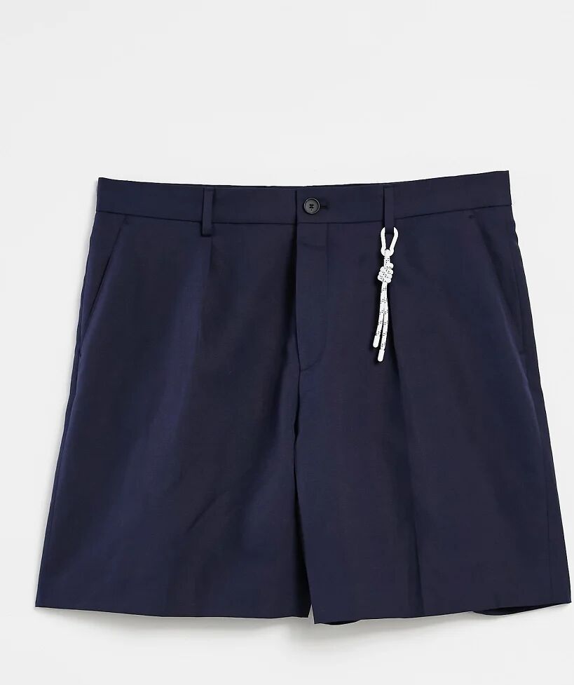 BOSS Business Pepe1 relaxed fit twill shorts-Blue  Blue