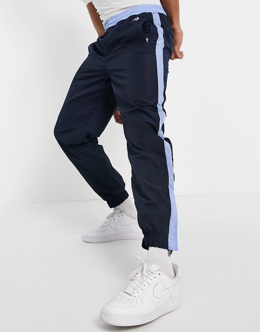 Boss x Russell Athletic Janyl joggers with side stripe in navy  Navy