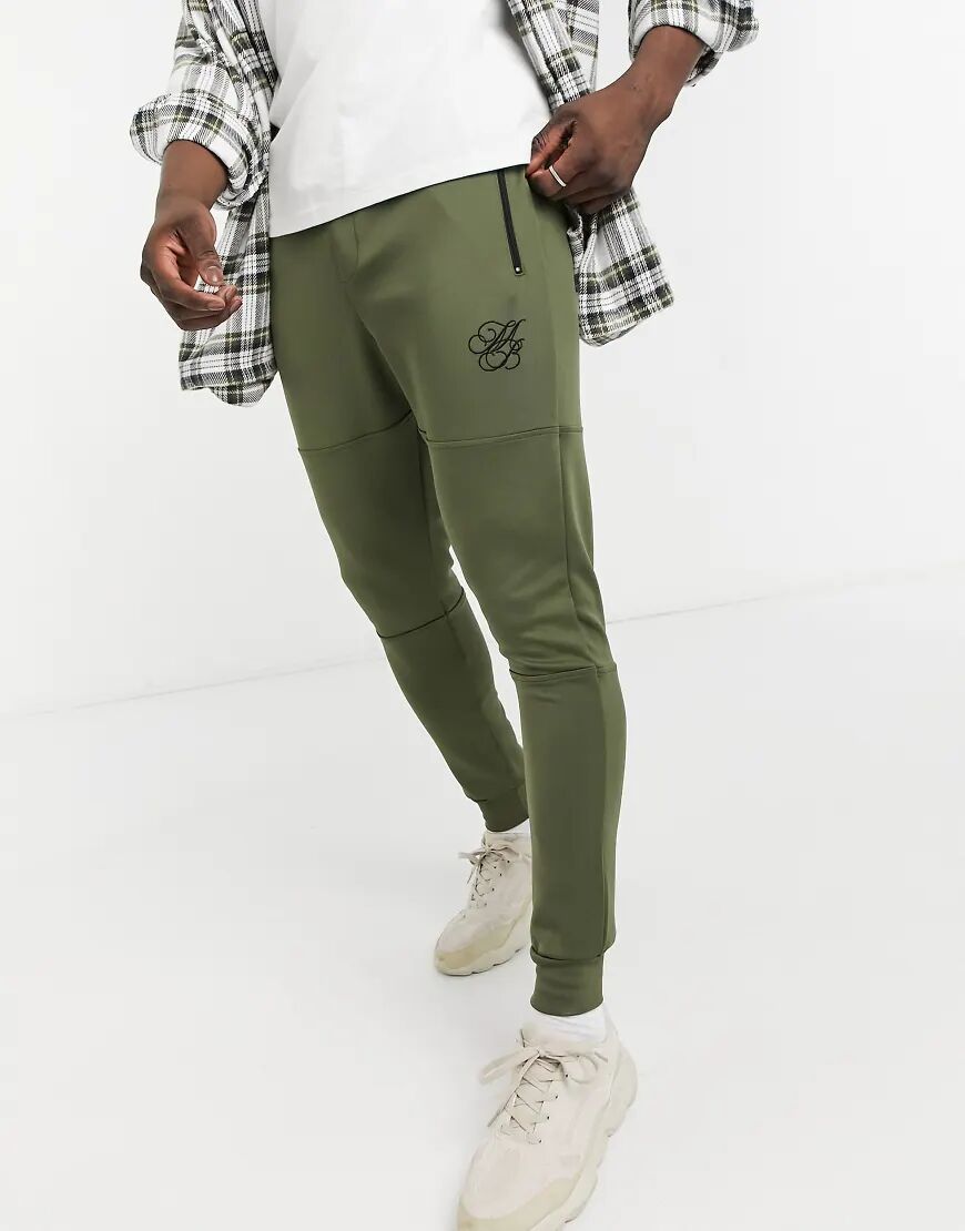 Burton Menswear iconic scuba joggers in khaki-Green  Green