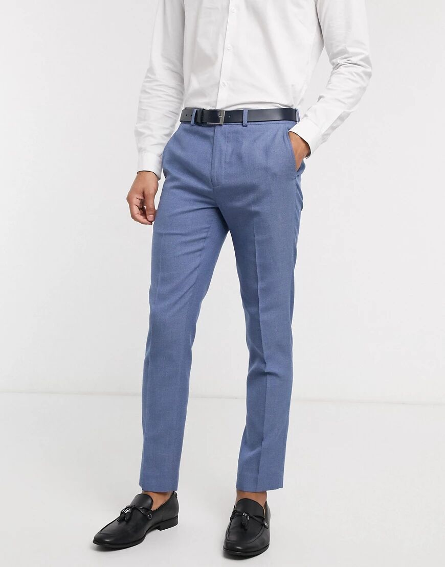 Burton Menswear slim suit trousers in light blue  Blue