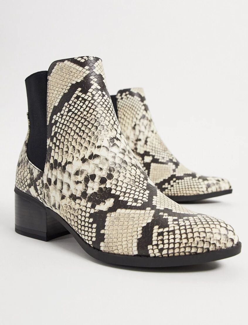 Call It Spring grilin ankle heeled boots in snake-Multi  Multi