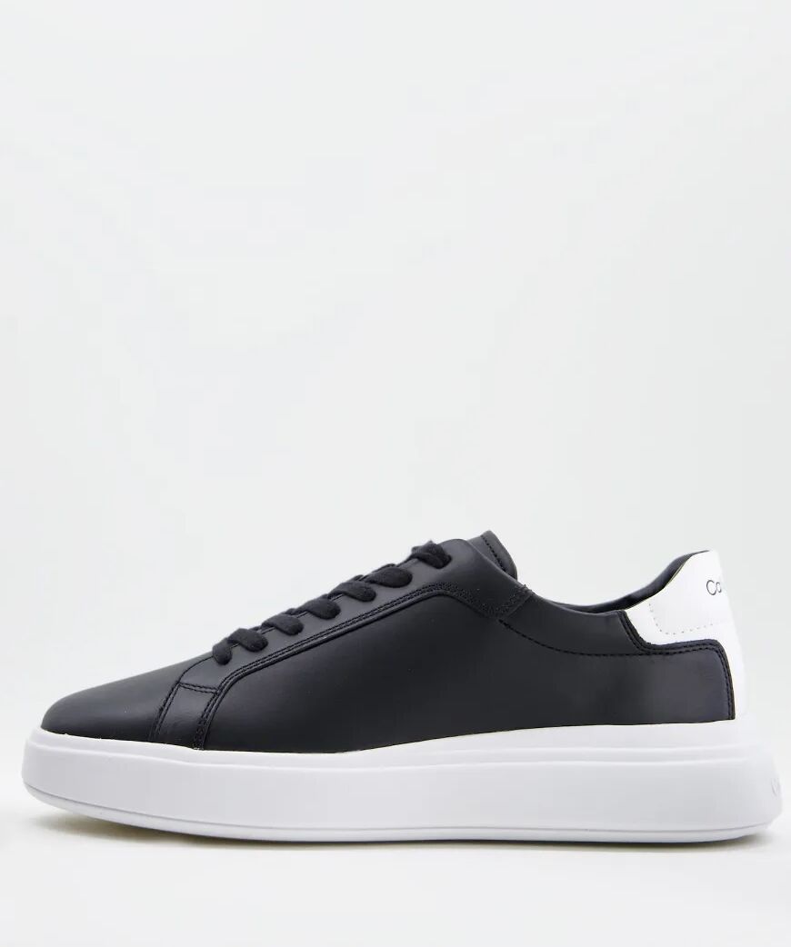 Calvin Klein low top trainers with chunky sole in black  Black