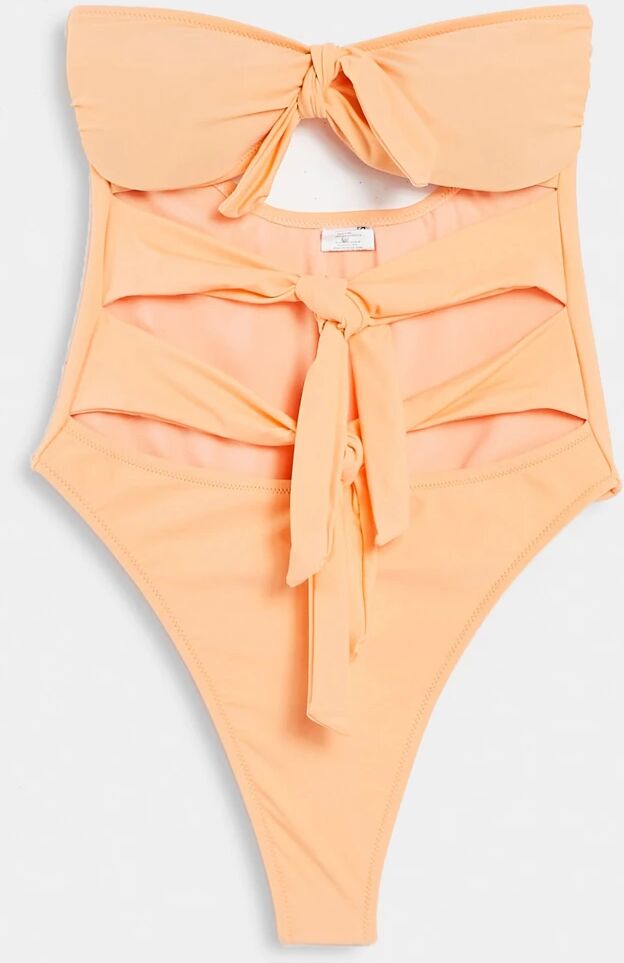 Candypants Knot Swimsuit in Orange  Orange