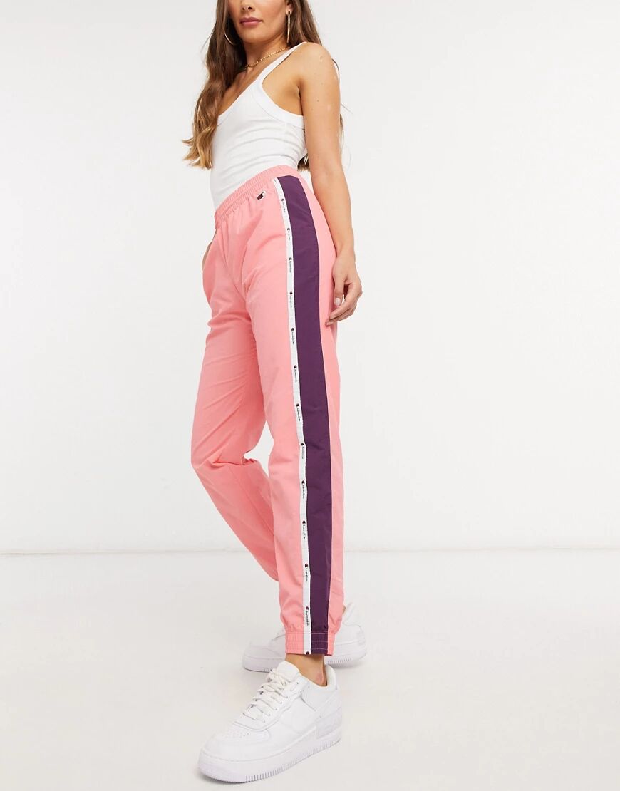 Champion logo track pants in pink  Pink