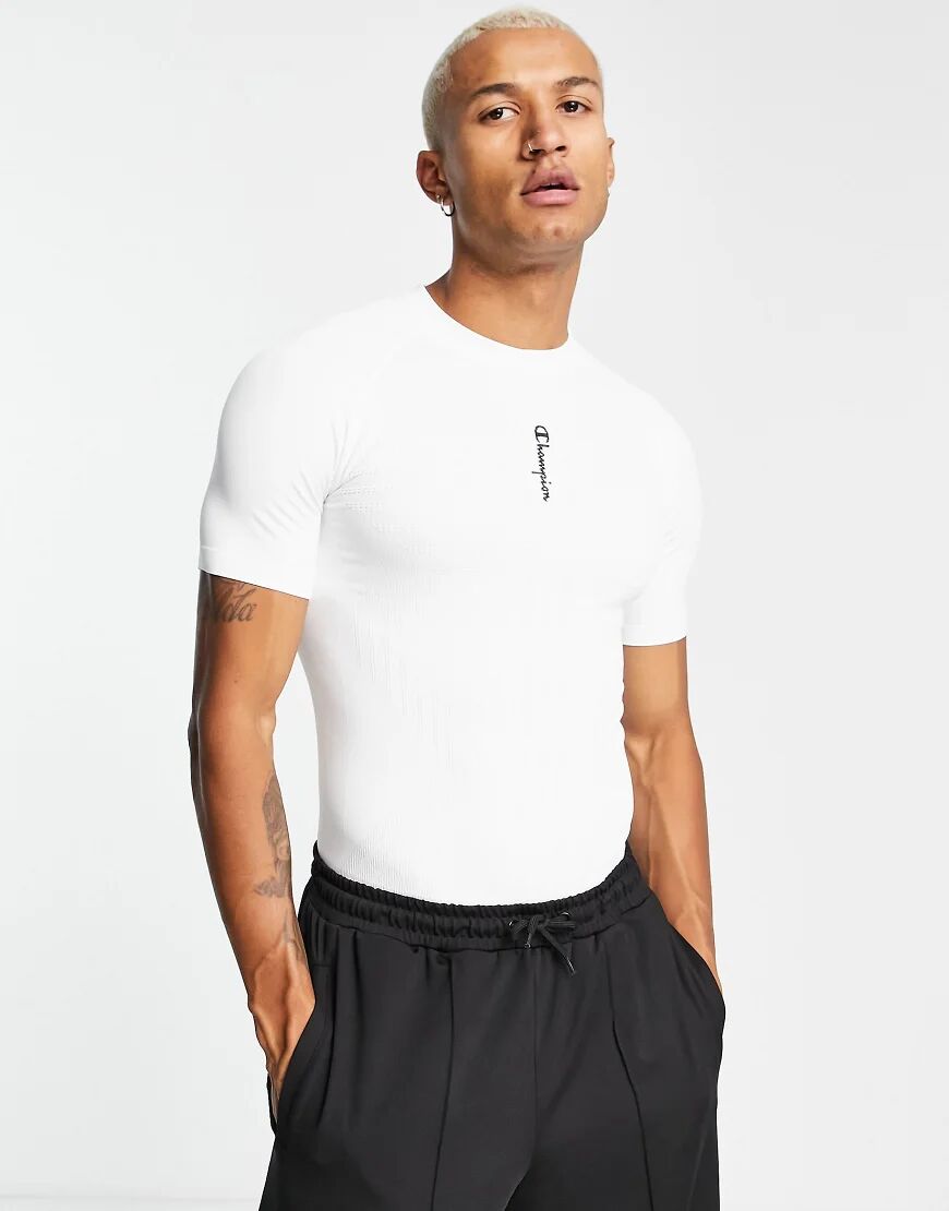 Champion training t-shirt top in white  White