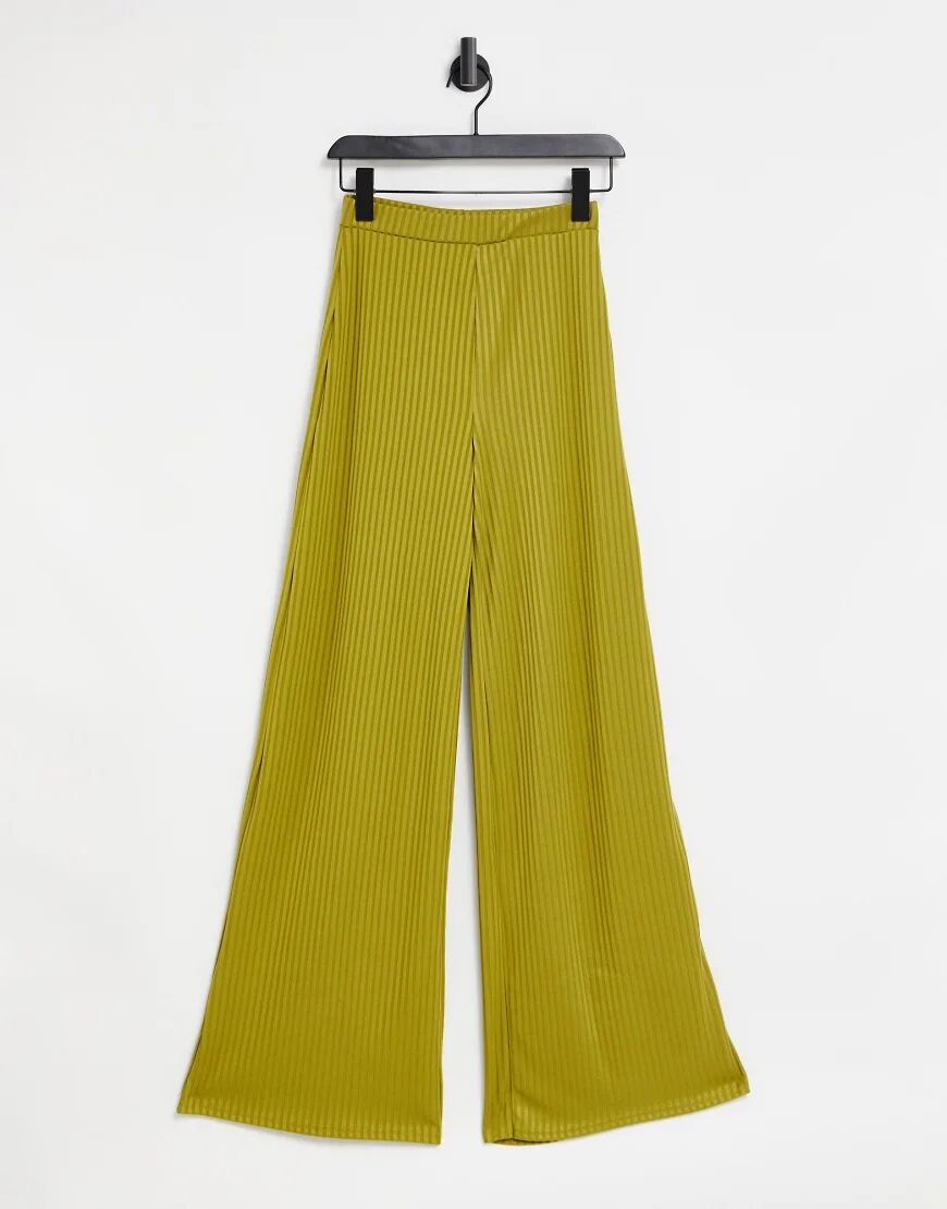 Club L London Club L Wide leg trousers in khaki-Green  Green