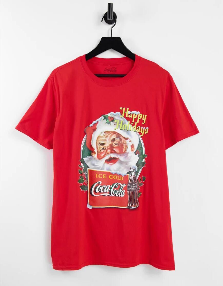 MERCH CMT LTD Coca Cola happy holidays vintage christmas t-shirt in red  Red