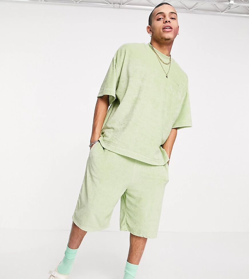 COLLUSION shorts in towelling co ord-Green  Green