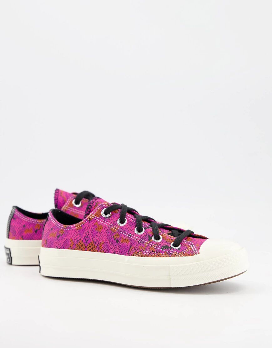 Converse Chuck '70 Ox leather snakeskin trainers in pink  Pink