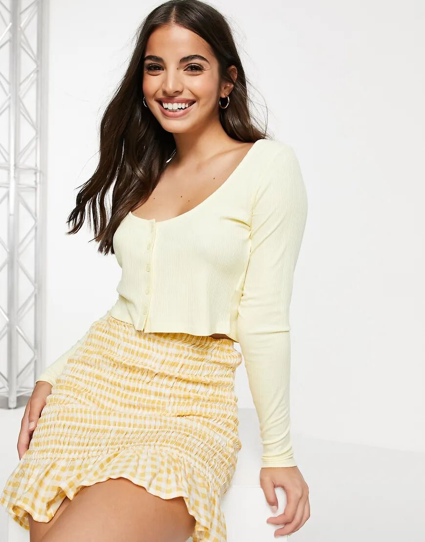 Cotton:On cropped cardi in yellow  Yellow