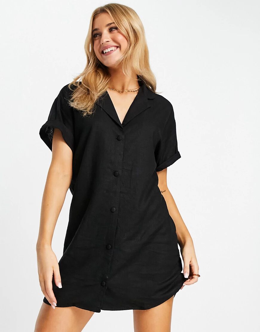 Cotton:On shirt dress in black  Black