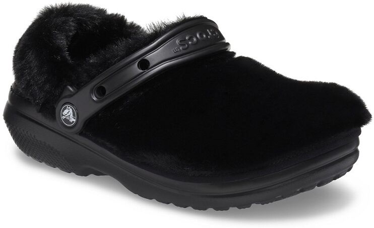 Crocs fur sure slip on shoes in black  Black