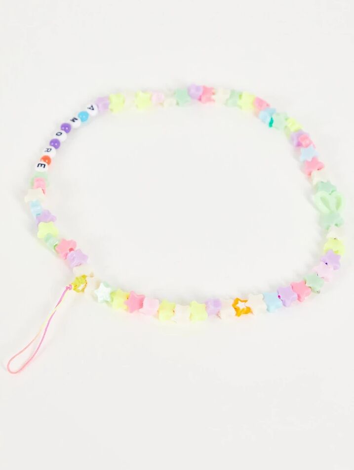 DesignB London sweetie stars phone beads in pastel multi  Multi