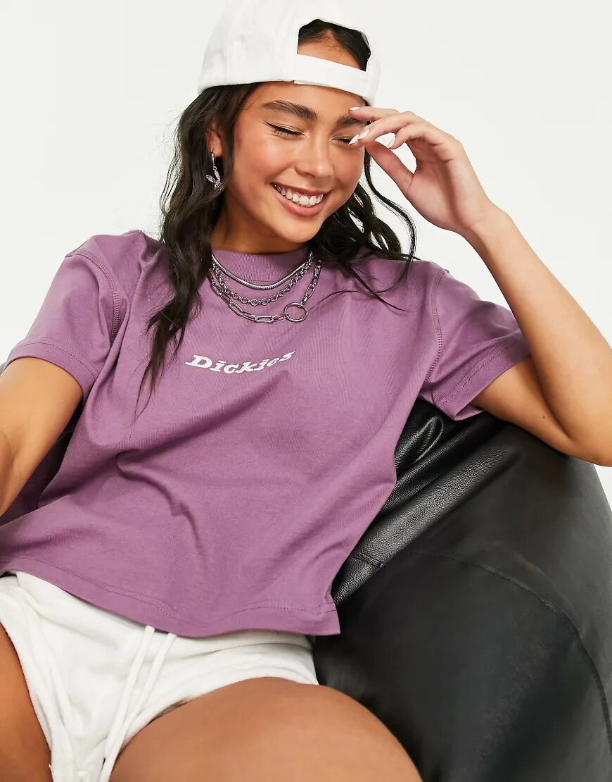 Dickies Loretto cropped t-shirt in purple  Purple