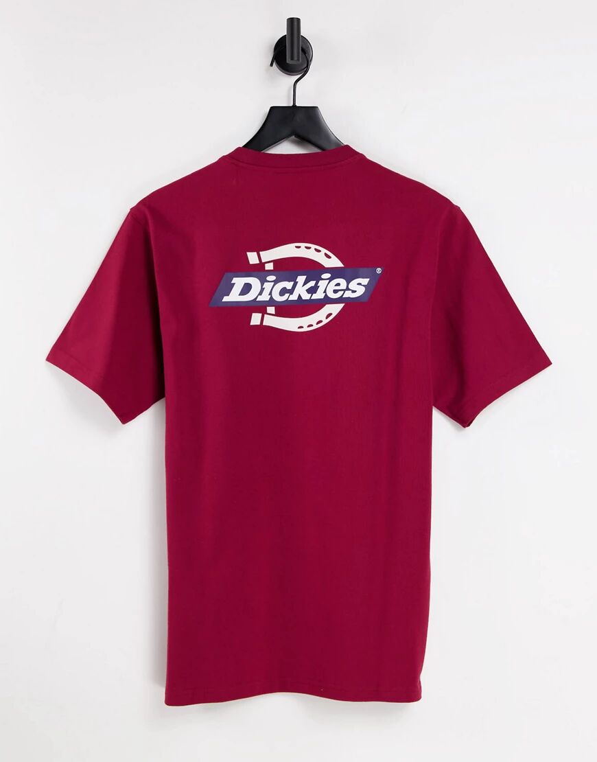 Dickies Ruston back print t-shirt in burgundy-Red  Red