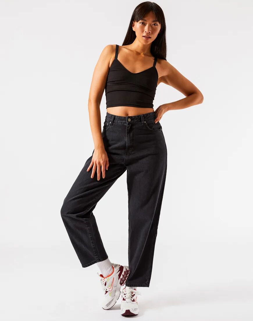 Dr Denim Bella oversized mom jeans in black  Black