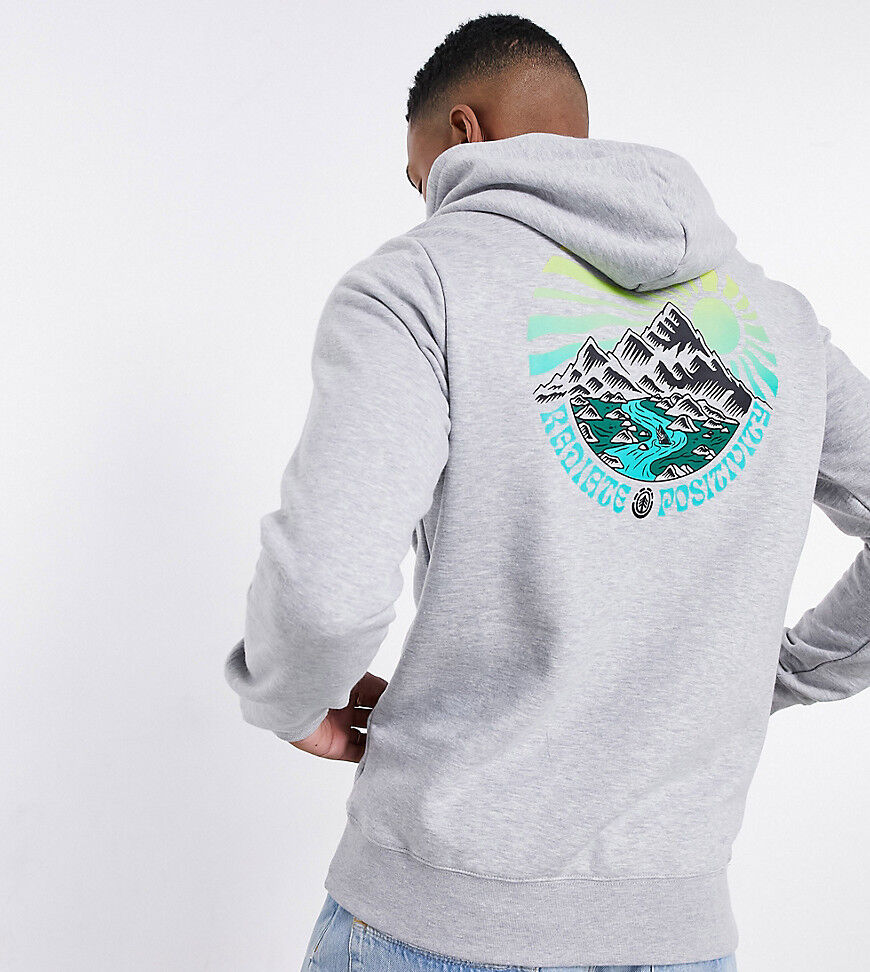 Element Balmore back print hoodie in grey Exclusive at ASOS  Grey