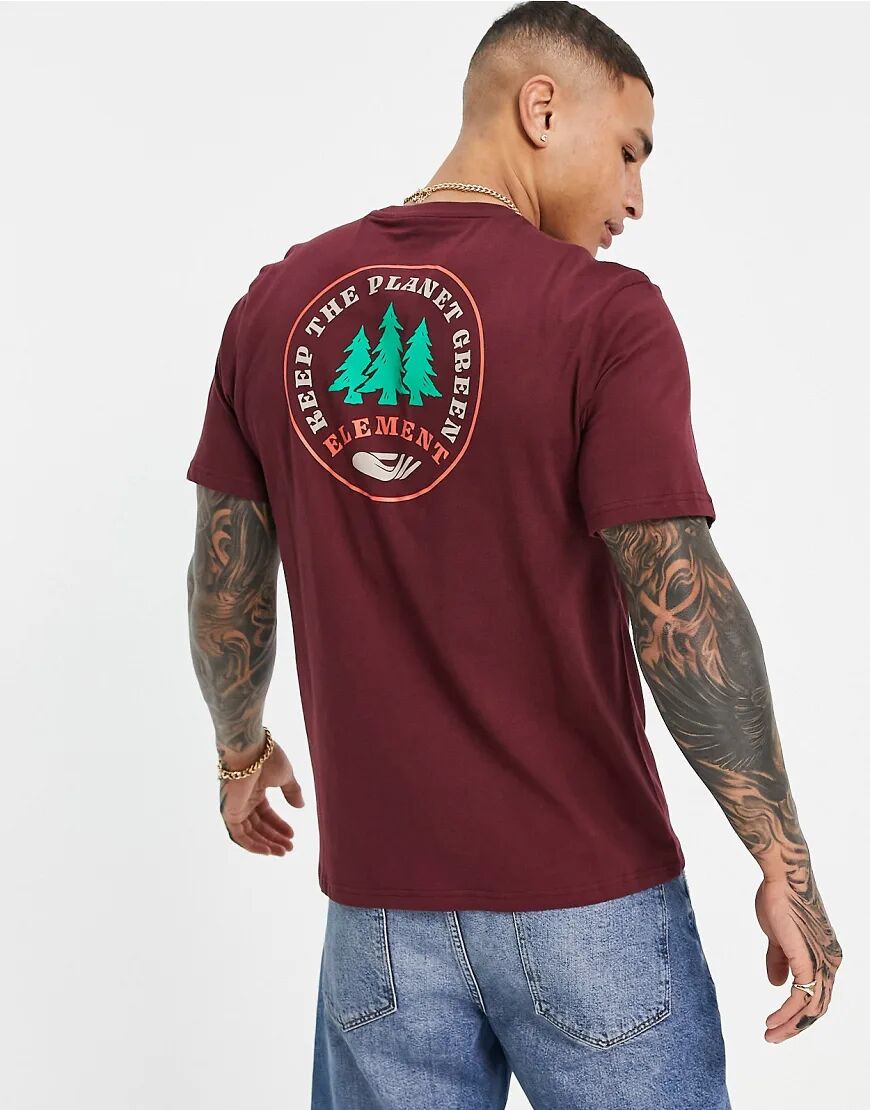 Element Spera t-shirt in burgundy-Red  Red