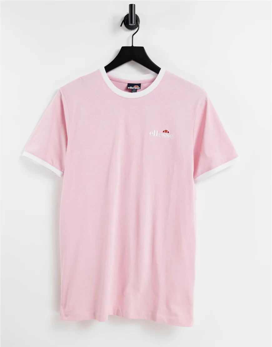 ellesse Meduno small logo t-shirt in meduno in light pink  Pink